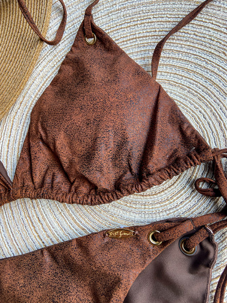Bikini Triangle Natural Habitat Brown by Luli Fama