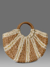 Strandtas Monaco Naturel/Goud