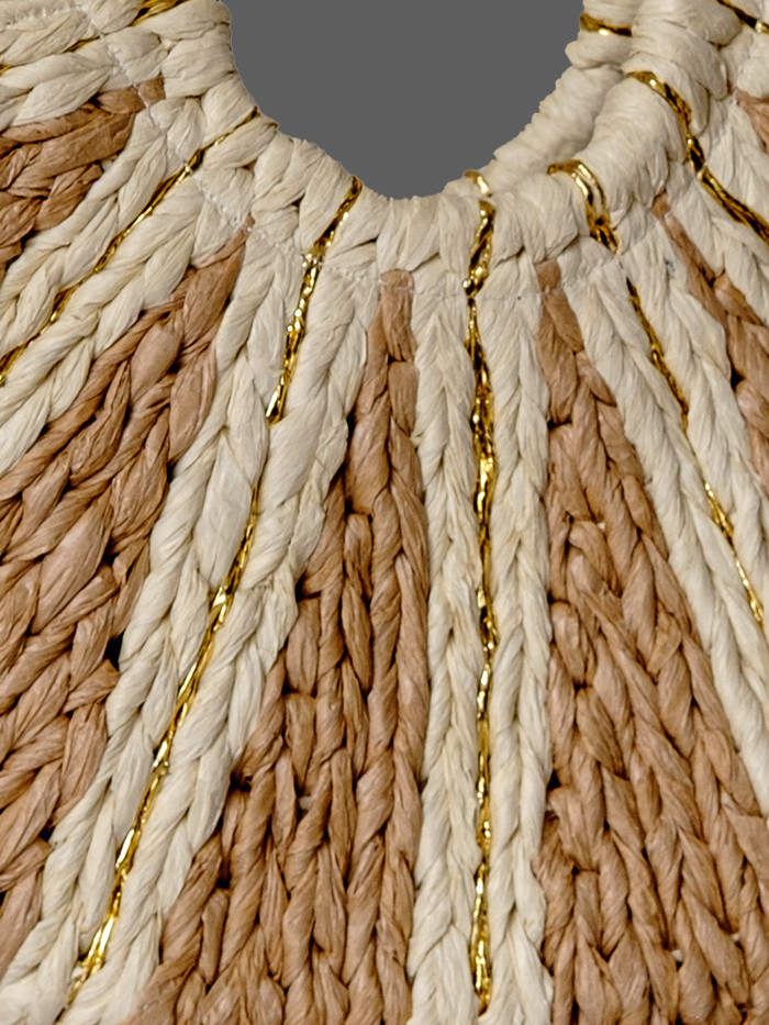 Strandtas Monaco Naturel/Goud van Pia Rossini Strandtas Monaco Naturel/Goud van Pia Rossini