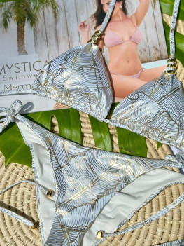 Bikini Triangle White Leaves van Mystical Swimwear