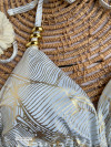 Bikini Triangle White Leaves
