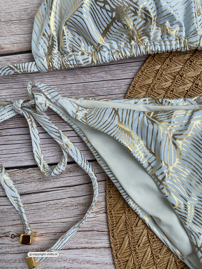 Bikini Triangle White Leaves van Mystical Swimwear