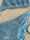 Bikini Triangle Powder Blue Mesh