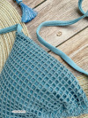 Bikini Triangle Powder Blue Mesh
