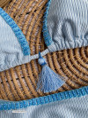 Semi-String Bikini Light Blue Texture
