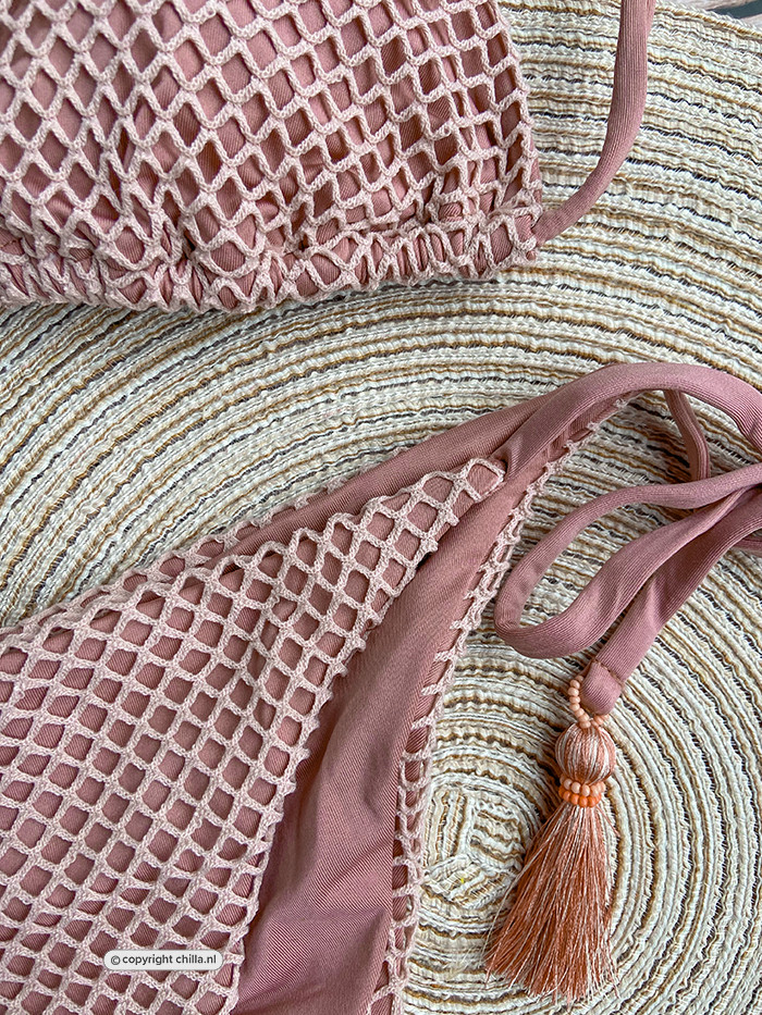 Bikini Triangle Rosewood Mesh van Mystical Swimwear