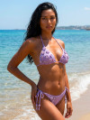 Kralenbloemen Stringbikini Lila