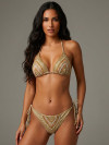 Hand Embroidered Bikini Gold