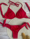Underwire Top and Thong Rojo Oscuro