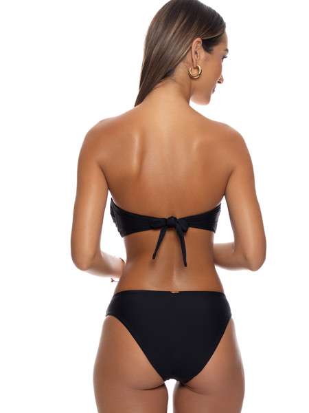 Underwire Bandeau Bikini Gilded Butterfly Black by Luli Fama