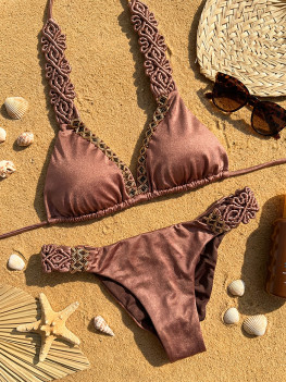 Bikini Macrame Brown Beaded by Specials 2
