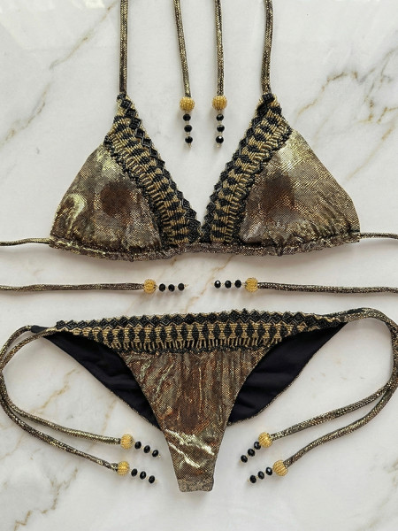 Bikini Gold and Black Snake Beaded by Specials