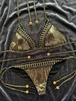 Bikini Gold and Black Snake Beaded by Specials 2