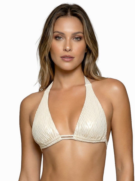 Halterbikini Liquid Voltage Gold van Luli Fama