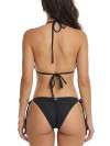Bikini Triangle Ariel Black Ribbed