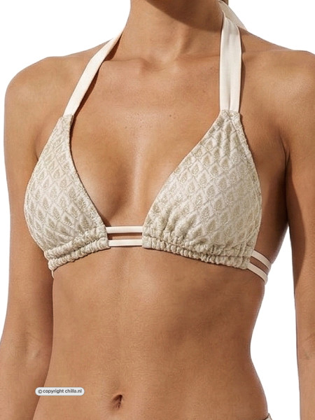 Halter Top Gold Rush White van Gold Couture