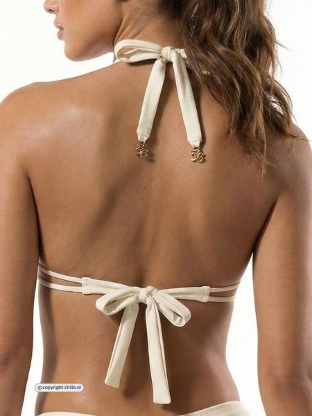 Halter Top Gold Rush White van Gold Couture