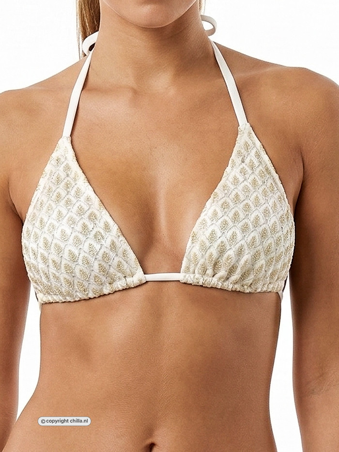 Triangle Top Gold Rush White van Gold Couture