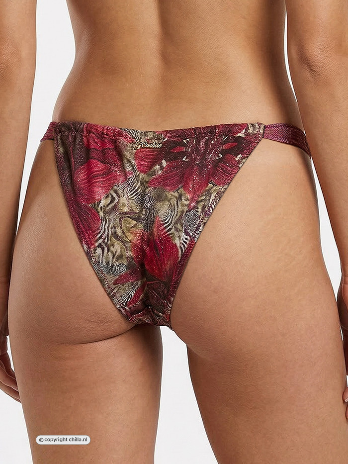 Pink Orchid Brazilian Sliding Broekje Orchid van Gold Couture
