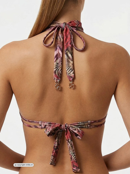 Pink Orchid Halter Top Orchid/Leopard van Gold Couture