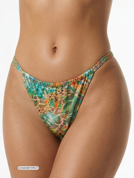 Jungle Fever Brazilian Sliding Broekje Emerald van Gold Couture