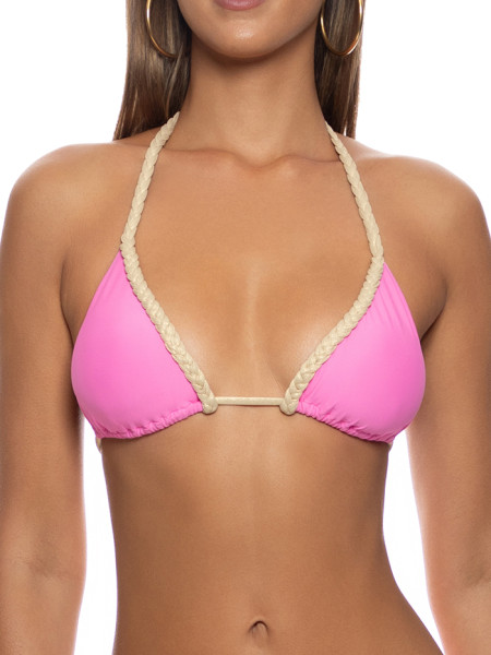 Braided Triangle Top Sail On Pink van Luli Fama