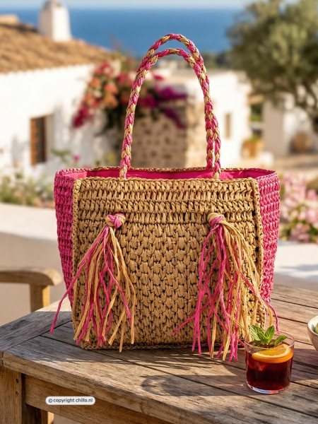 Strandtas Cannes Pink van Pia Rossini