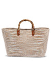 Strandtas Narina Tan/White