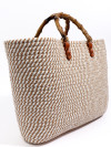 Strandtas Narina Tan/White