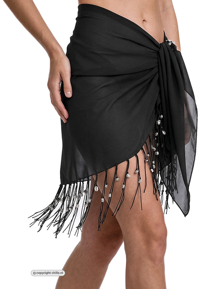 San Remo Mini Sarong Zwart van Pia Rossini