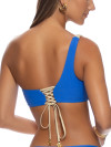 One Shoulder Bikini Sail On Blue