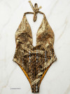 Liquid Cheetah V-Neck Badpak Cheetah/Snake