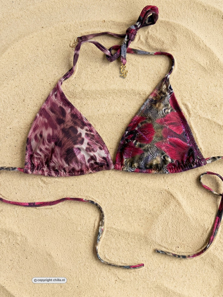 Pink Orchid Triangle Top Orchid/Leopard van Gold Couture