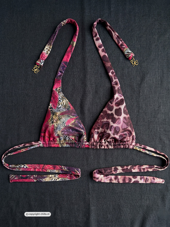 Pink Orchid Halter Top Orchid/Leopard van Gold Couture