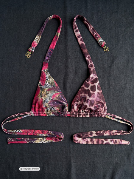 Pink Orchid Halter Top Orchid/Leopard van Gold Couture