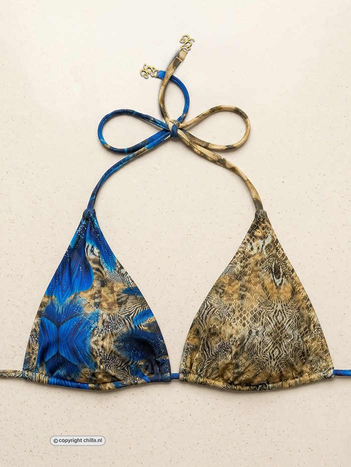 Blue Orchid Triangle Top Orchid/Safari van Gold Couture