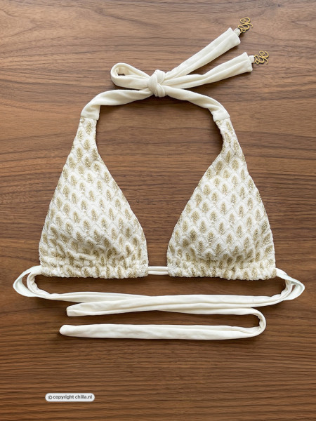 Halter Top Gold Rush White van Gold Couture