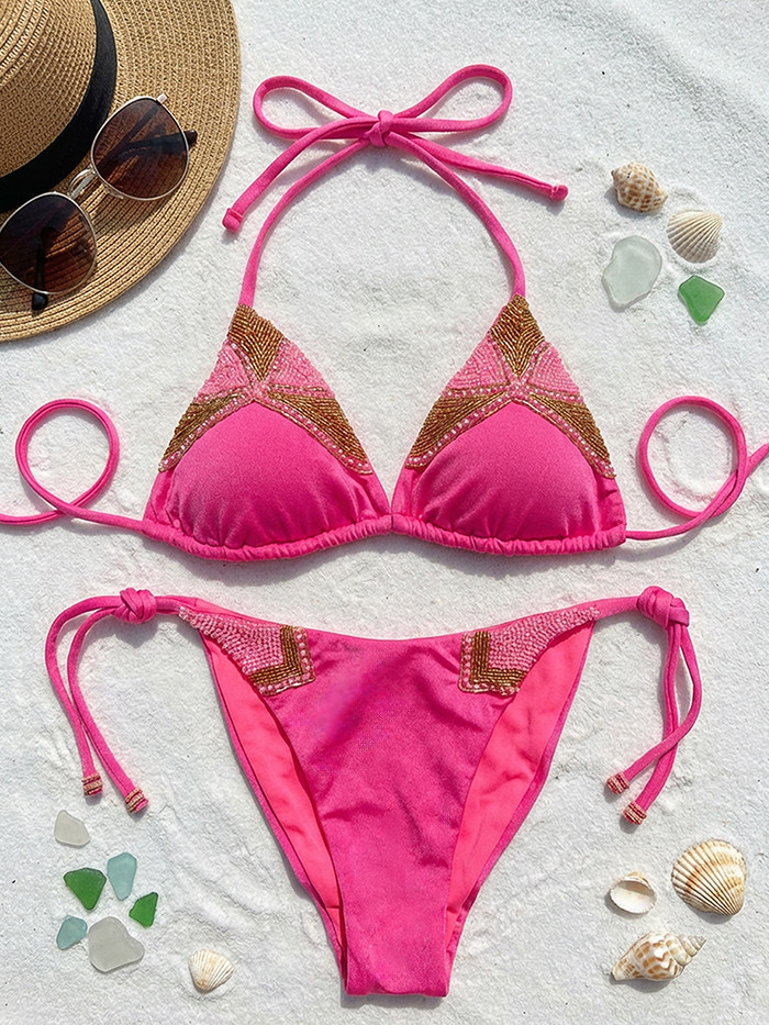 Brazil Bikini Pink Beaded van Specials