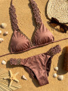 Bikini Macrame Brown Beaded