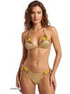 Brazil Bikini Gold Texture Beaded