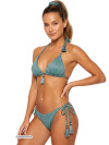 Bikini Triangle Brilliant Silver Green