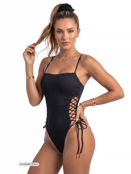 Strappy Badpak Wavy Baby Black van Luli Fama
