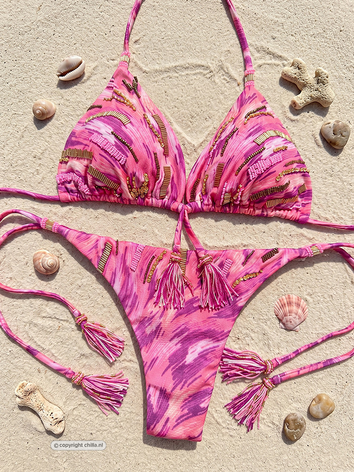 Bikini Brushstroke Leopard Pink van Specials