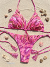 Bikini Brushstroke Leopard Pink