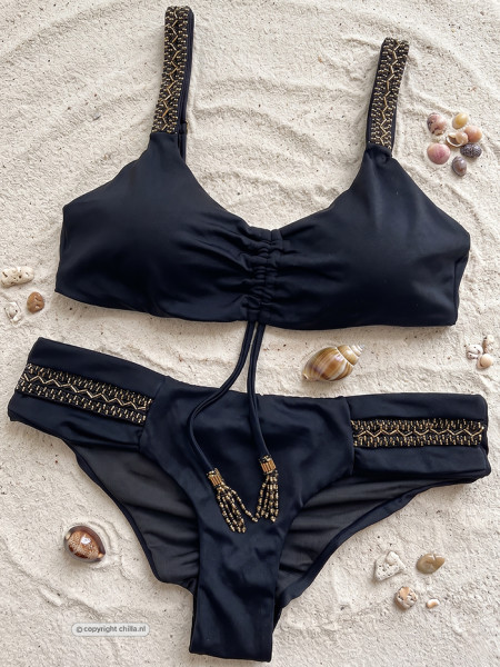 Halterbikini Black Beaded van Specials