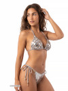 Parelbikini Silver Snake