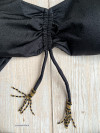 Halter Bikini Black Beaded