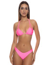 Zig-Zag Triangle Bikini Cosita Buena Neon Pink Shiny