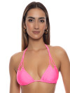Triangle Top Cosita Buena Zig-Zag Neon Pink Shiny