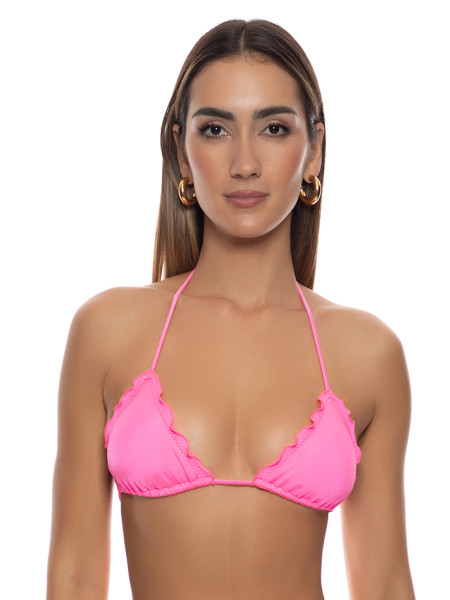 Triangle Top Cosita Buena Neon Pink Shiny van Luli Fama